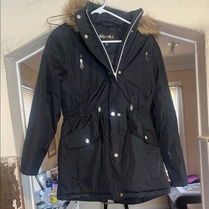 Big Chill Women's Black Parka Coat